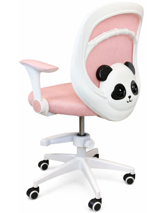 Крісло обертове дитяче з підставкою для ніг PERFECT KIDS PANDA PINK Perfect Home Рожевий (PFH-092111)