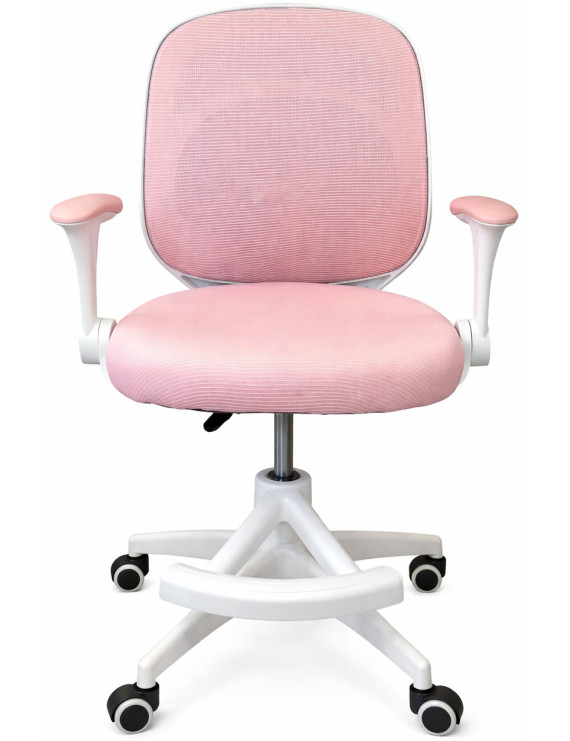 Крісло обертове дитяче з підставкою для ніг PERFECT KIDS PANDA PINK Perfect Home Рожевий (PFH-092111)