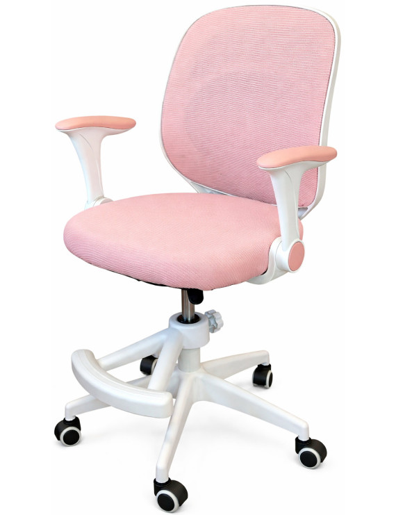 Крісло обертове дитяче з підставкою для ніг PERFECT KIDS PANDA PINK Perfect Home Рожевий (PFH-092111)