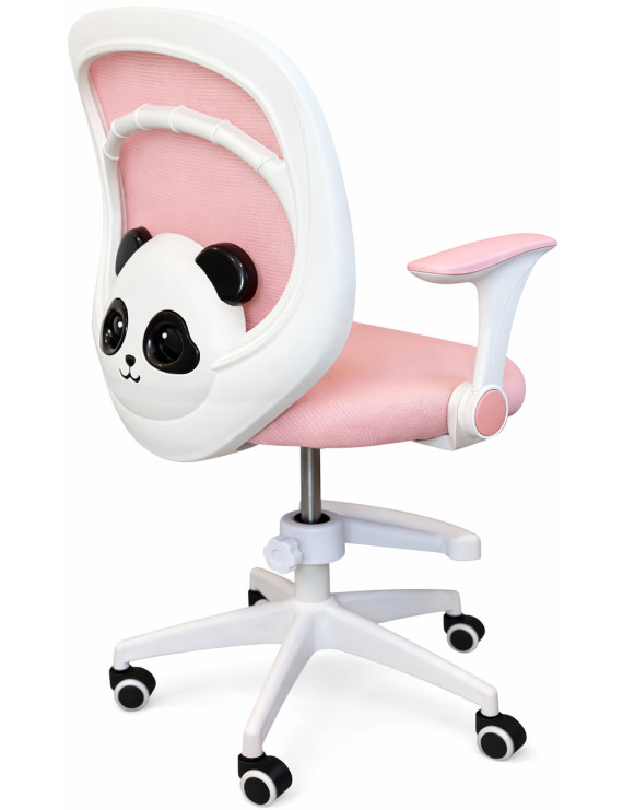 Крісло обертове дитяче з підставкою для ніг PERFECT KIDS PANDA PINK Perfect Home Рожевий (PFH-092111)