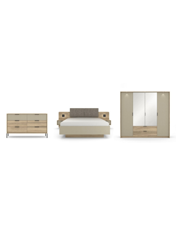 Комод Perfect Home Летто / Letto 6S/153 з 6 шухлядами Дуб терра темний/сірий кам'яний (PFH-092037)
