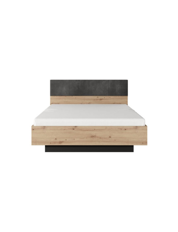 Ліжко (каркас) Perfect Home Таллі / Tally 160 з м'яким ізголів'ям двоспальне Дуб артизан/антрацит (PFH-091099)