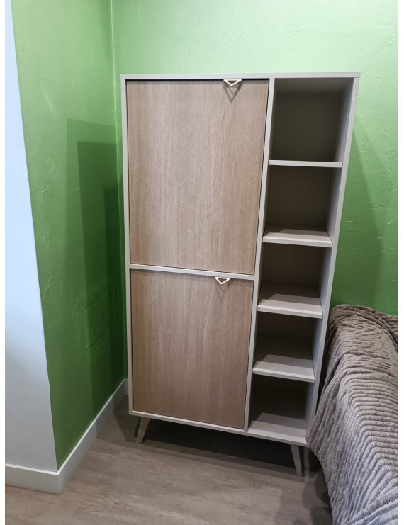 Стелаж Perfect Home Форест / Forest RG80 2-дверний Беж пісочний/ялиця сканді (PFH-091480)