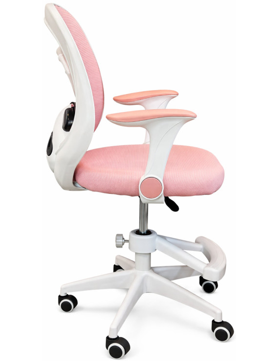 Крісло обертове дитяче з підставкою для ніг PERFECT KIDS PANDA PINK Perfect Home Рожевий (PFH-092111)
