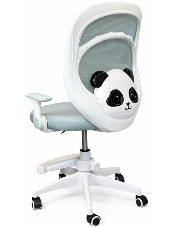 Крісло обертове дитяче з підставкою для ніг PERFECT KIDS PANDA GREEN Perfect Home Зелений (PFH-092112)
