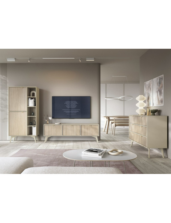 Комод Perfect Home Форест / Forest KSZ106 з 3 шухлядами Беж пісочний/ялиця сканді (PFH-091481)