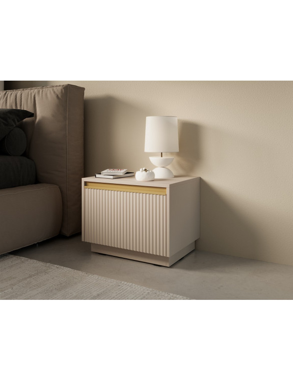 Тумба приліжкова Perfect Home Роял / Royal S54 з 1 шухлядою Бежевий (PFH-091296)
