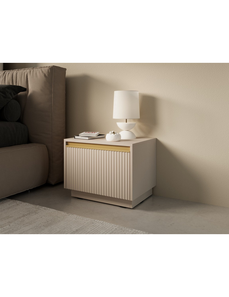 Тумба приліжкова Perfect Home Роял / Royal S54 з 1 шухлядою Бежевий (PFH-091296)