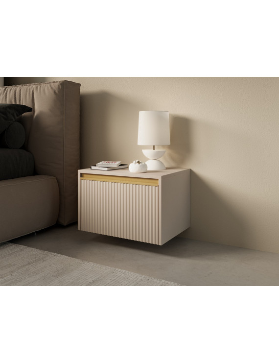 Тумба приліжкова Perfect Home Роял / Royal S54 з 1 шухлядою Бежевий (PFH-091296)