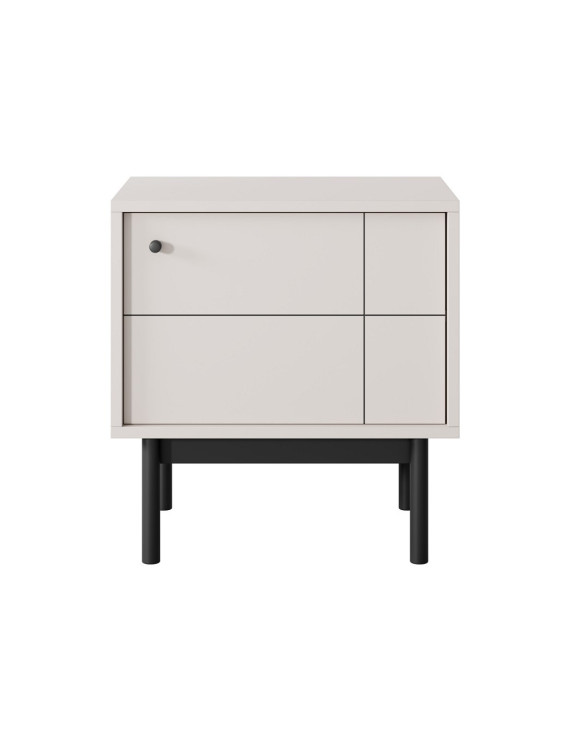 Тумба приліжкова Perfect Home Джапанді / Japandi S54 1-дверна Кашемір (PFH-091467)