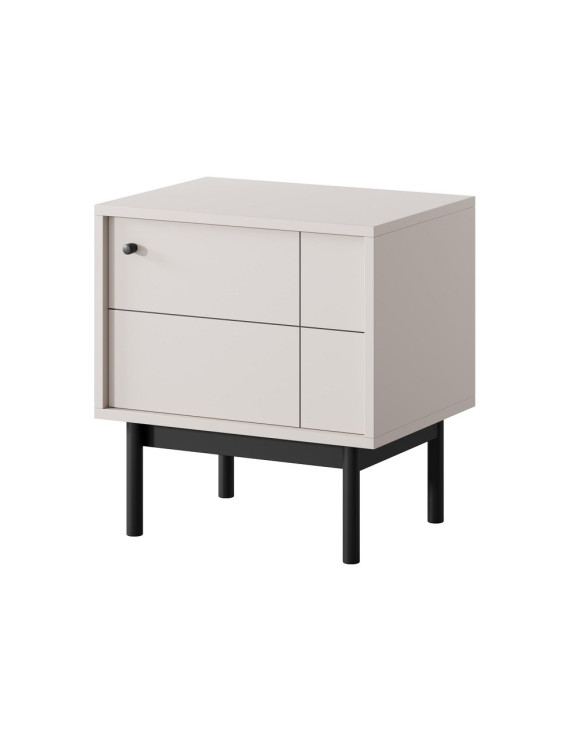 Тумба приліжкова Perfect Home Джапанді / Japandi S54 1-дверна Кашемір (PFH-091467)