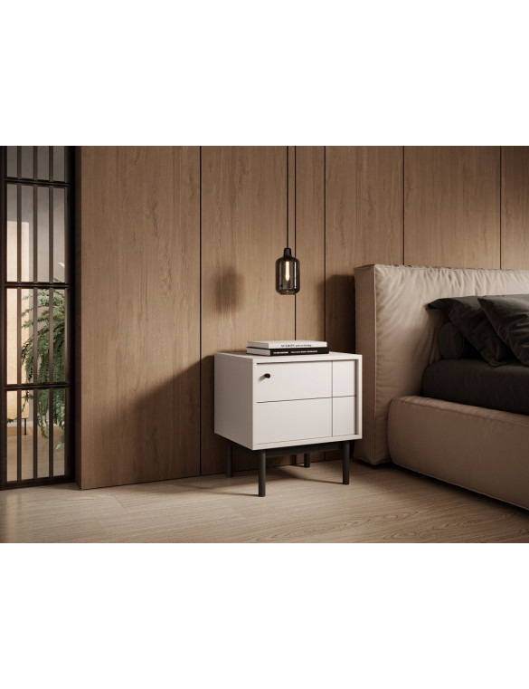 Тумба приліжкова Perfect Home Джапанді / Japandi S54 1-дверна Кашемір (PFH-091467)