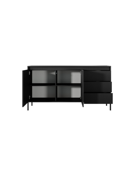 Комод Perfect Home Сенсо / Senso 2-дверний з 3 шухлядами 2D3S/153 Чорний (PFH-091135)