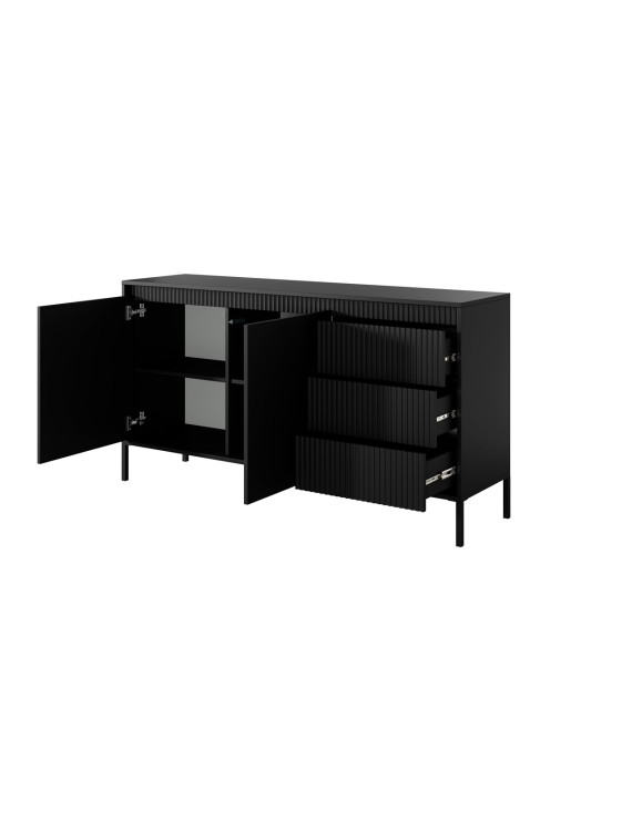 Комод Perfect Home Сенсо / Senso 2-дверний з 3 шухлядами 2D3S/153 Чорний (PFH-091135)
