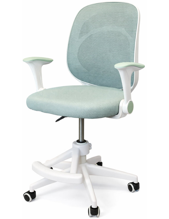 Крісло обертове дитяче з підставкою для ніг PERFECT KIDS PANDA GREEN Perfect Home Зелений (PFH-092112)