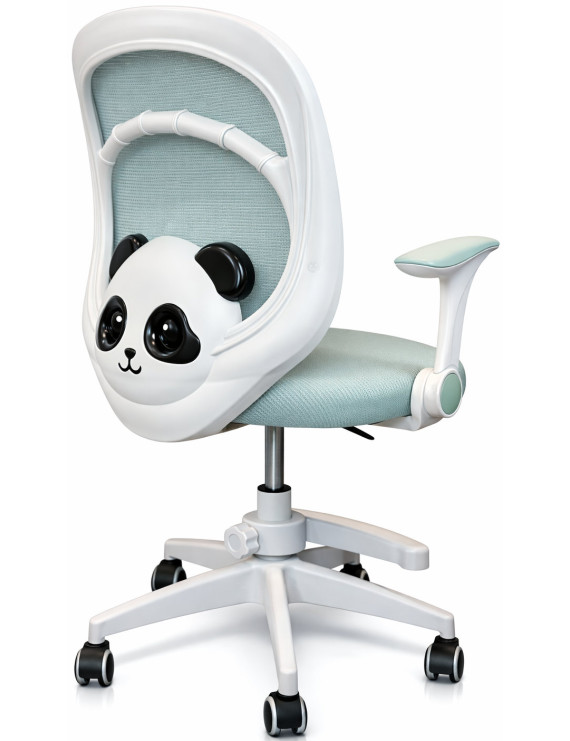 Крісло обертове дитяче з підставкою для ніг PERFECT KIDS PANDA GREEN Perfect Home Зелений (PFH-092112)