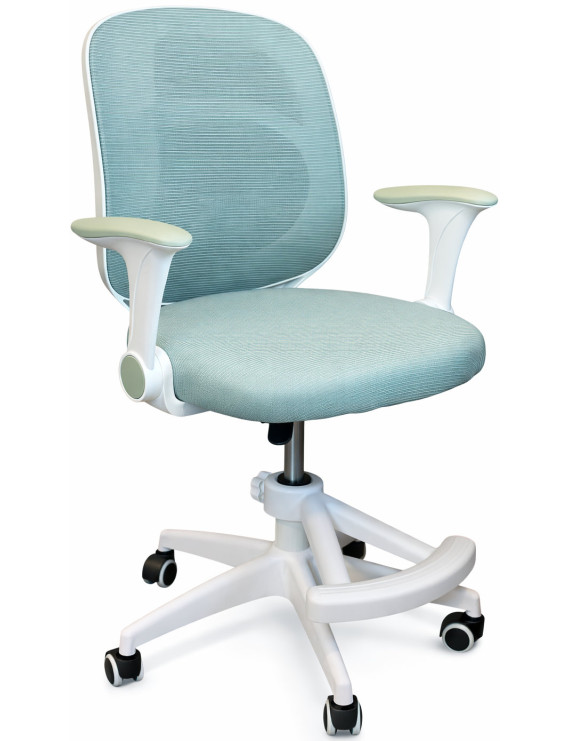 Крісло обертове дитяче з підставкою для ніг PERFECT KIDS PANDA GREEN Perfect Home Зелений (PFH-092112)
