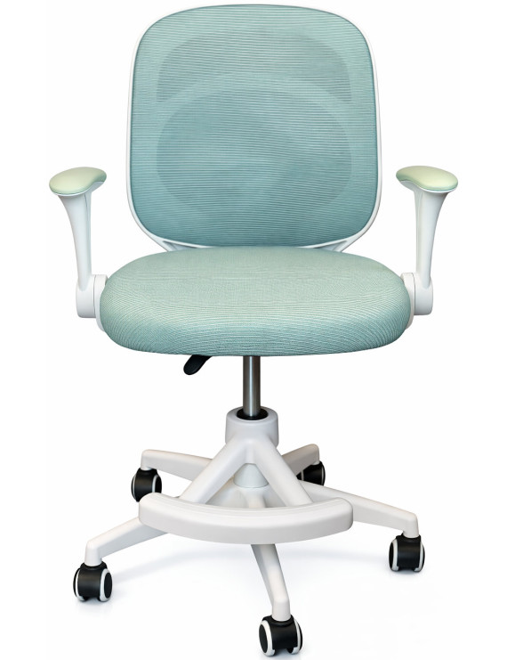 Крісло обертове дитяче з підставкою для ніг PERFECT KIDS PANDA GREEN Perfect Home Зелений (PFH-092112)