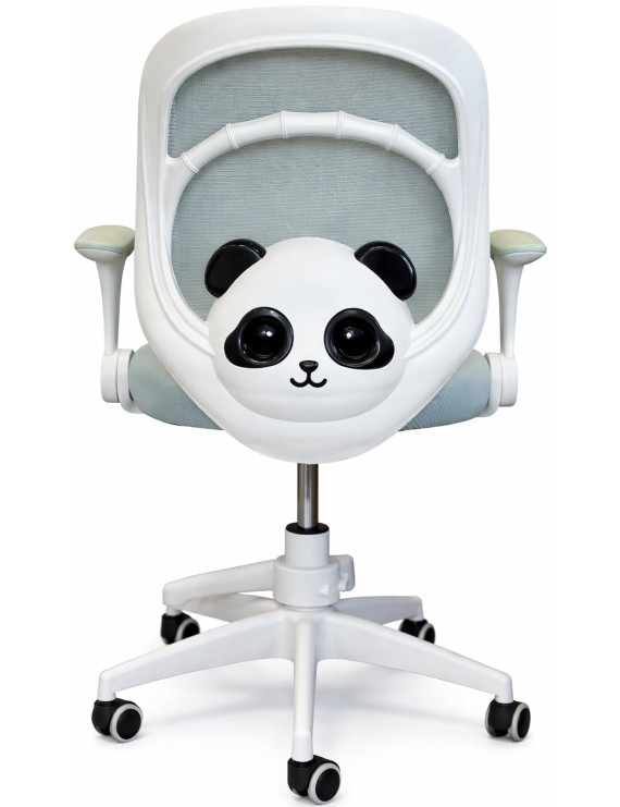 Крісло обертове дитяче з підставкою для ніг PERFECT KIDS PANDA GREEN Perfect Home Зелений (PFH-092112)