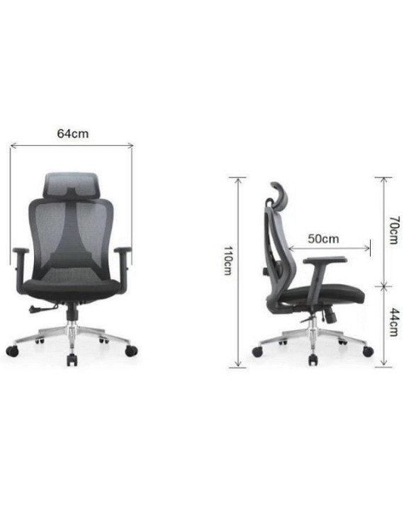 Крісло комп'ютерне HQOC-23A-G Perfect Home Сірий (PFH-092090)