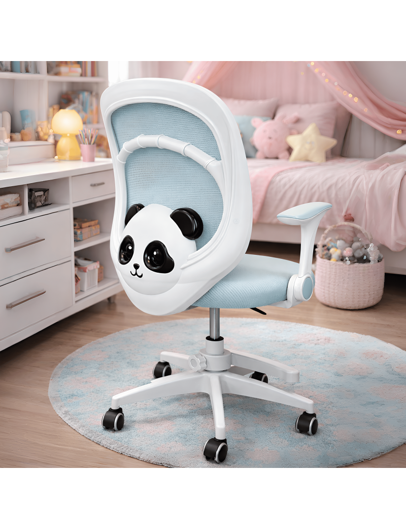 Крісло обертове дитяче з підставкою для ніг PERFECT KIDS PANDA GREEN Perfect Home Зелений (PFH-092112)