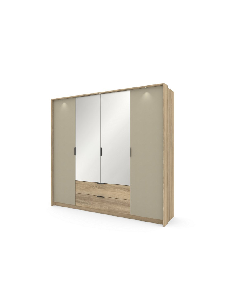 Шафа для одягу Perfect Home Летто / Letto 4D2S/220 4-дверна Дуб терра темний/сірий кам'яний (PFH-092039)