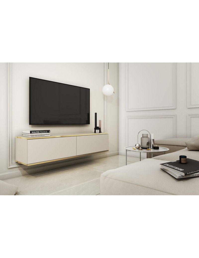 Тумба під телевізор навісна Perfect Home Оро / Oro 2-дверна RTV135 Бежевий (PFH-091351)
