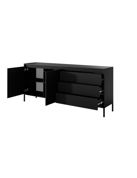 Комод Perfect Home Сенсо / Senso 2-дверний з 3 шухлядами 2D3S/187 Чорний (PFH-091136)