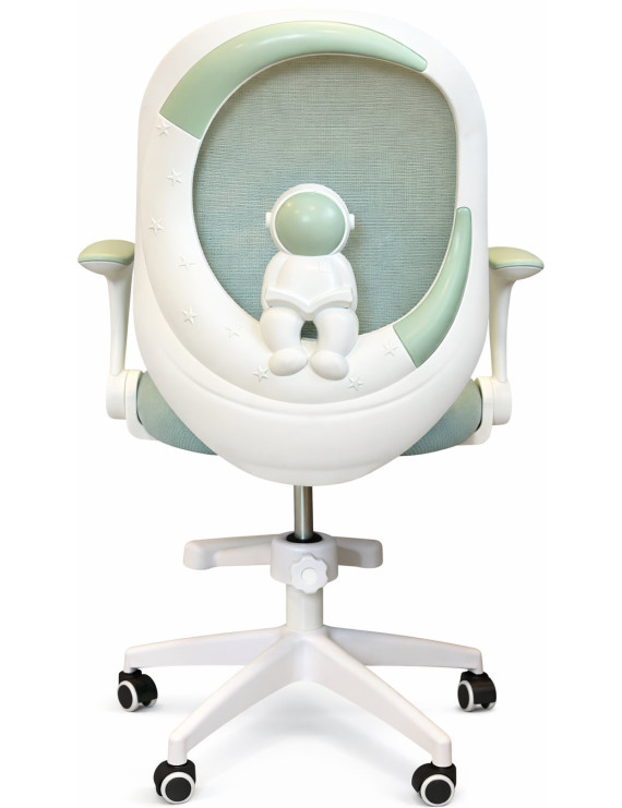 Крісло обертове дитяче з підставкою для ніг PERFECT KIDS ASTRONAUT GREEN Perfect Home Зелений (PFH-092114)