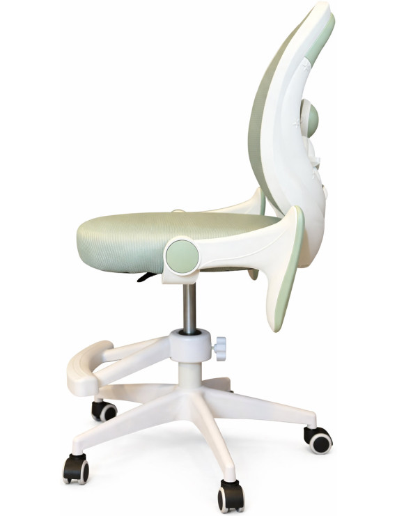 Крісло обертове дитяче з підставкою для ніг PERFECT KIDS ASTRONAUT GREEN Perfect Home Зелений (PFH-092114)