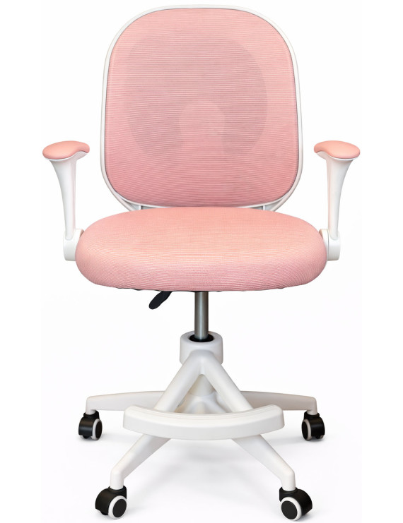 Крісло обертове дитяче з підставкою для ніг PERFECT KIDS ASTRONAUT PINK Perfect Home Рожевий (PFH-092115)
