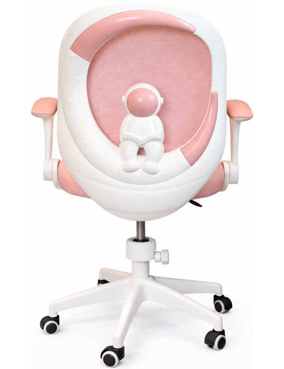 Крісло обертове дитяче з підставкою для ніг PERFECT KIDS ASTRONAUT PINK Perfect Home Рожевий (PFH-092115)