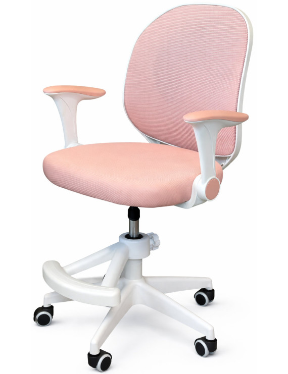 Крісло обертове дитяче з підставкою для ніг PERFECT KIDS ASTRONAUT PINK Perfect Home Рожевий (PFH-092115)