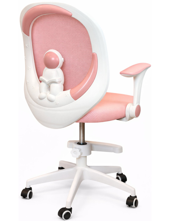 Крісло обертове дитяче з підставкою для ніг PERFECT KIDS ASTRONAUT PINK Perfect Home Рожевий (PFH-092115)