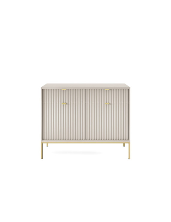 Комод Perfect Home Нова / Nova 2-дверний з 2 шухлядами і золотими ніжками KSZ104 Кашемір (PFH-091223)