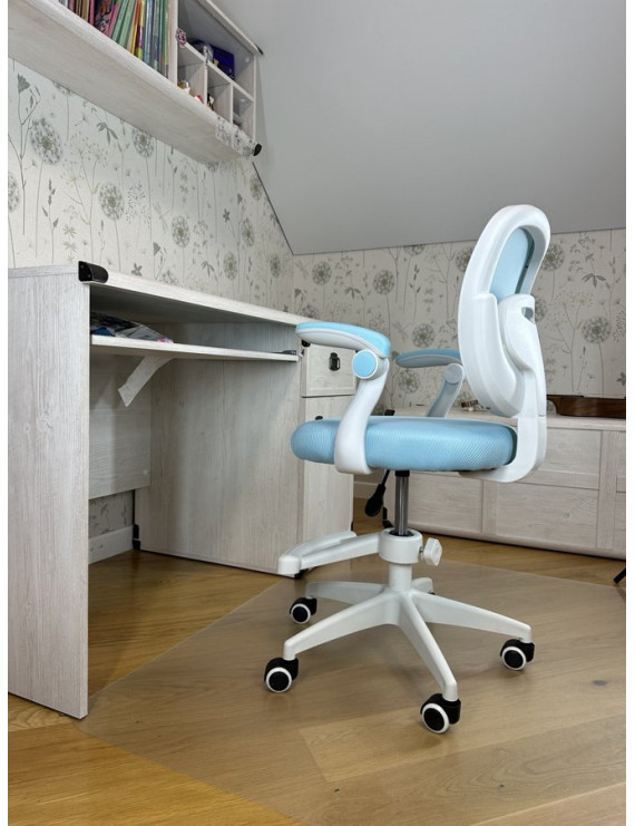 Крісло обертове дитяче з підставкою для ніг PERFECT KIDS BLUE Perfect Home Блакитний (PFH-092116)