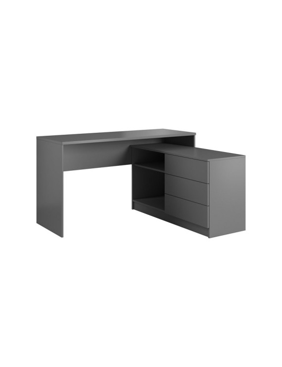 Стіл офісний письмовий Perfect Home Тео / Teo 3S/138 з 3 шухлядами Графіт (PFH-091166)