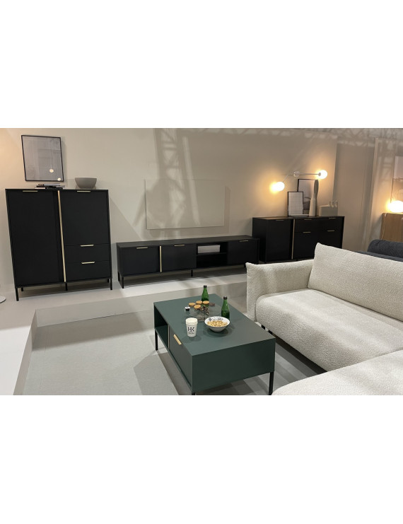 Комод високий Perfect Home Ларс / Lars 2-дверний з 2 шухлядами 2D2S/104 Антрацит (PFH-091020)