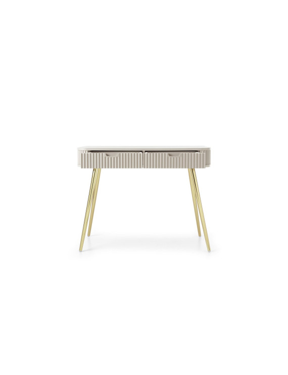Стіл туалетний Perfect Home Зова / Zova з 2 шухлядами та золотими ніжками T103 Кашемір (PFH-091301)