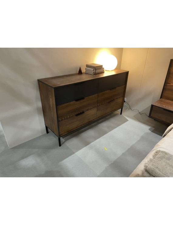 Комод Perfect Home Мілтон / Milton з 6 шухлядами 6S/138 Каштан/антрацит (PFH-091081)