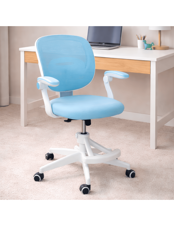 Крісло обертове дитяче з підставкою для ніг PERFECT KIDS BLUE Perfect Home Блакитний (PFH-092116)