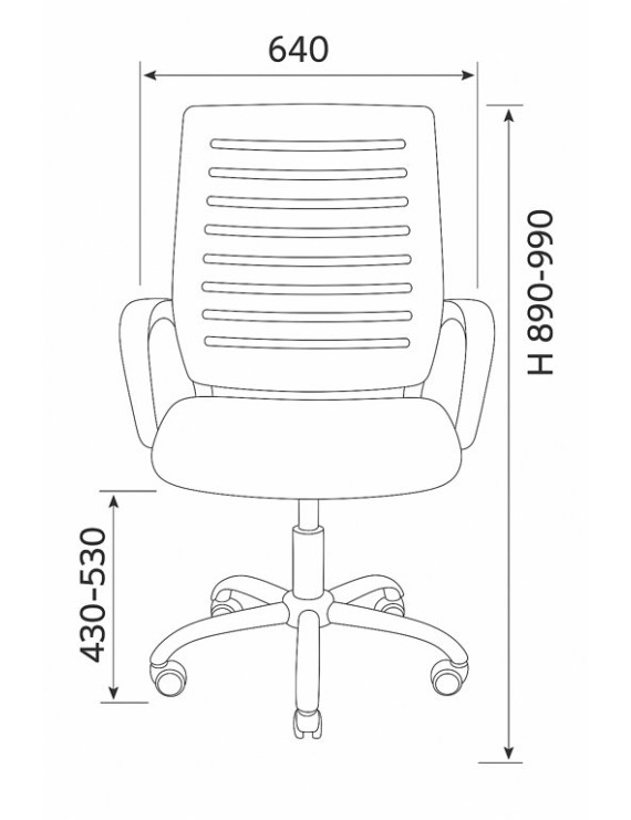 Крісло комп'ютерне з підлокітниками Perfect Home OC-618 Чорний (PFH-092055)