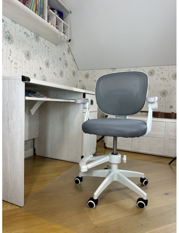 Крісло обертове дитяче з підставкою для ніг PERFECT KIDS GRAY Perfect Home Сірий (PFH-092117)