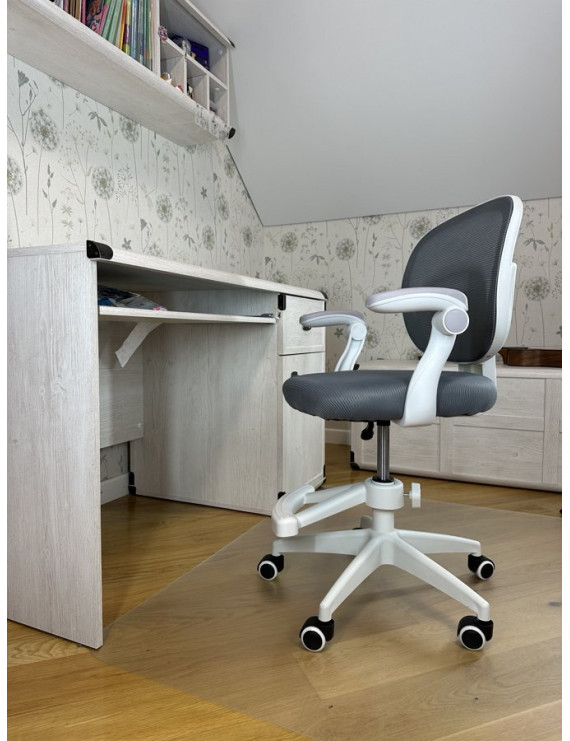Крісло обертове дитяче з підставкою для ніг PERFECT KIDS GRAY Perfect Home Сірий (PFH-092117)