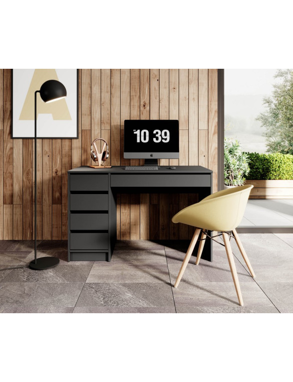 Стіл туалетний письмовий Perfect Home Ада / Ada 5S/120 з 5 шухлядами Антрацит (PFH-091308)