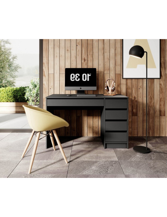 Стіл туалетний письмовий Perfect Home Ада / Ada 5S/120 з 5 шухлядами Антрацит (PFH-091308)