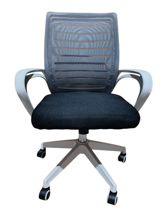Крісло комп'ютерне з підлокітниками Perfect Home OC-618W Сірий (PFH-092056)