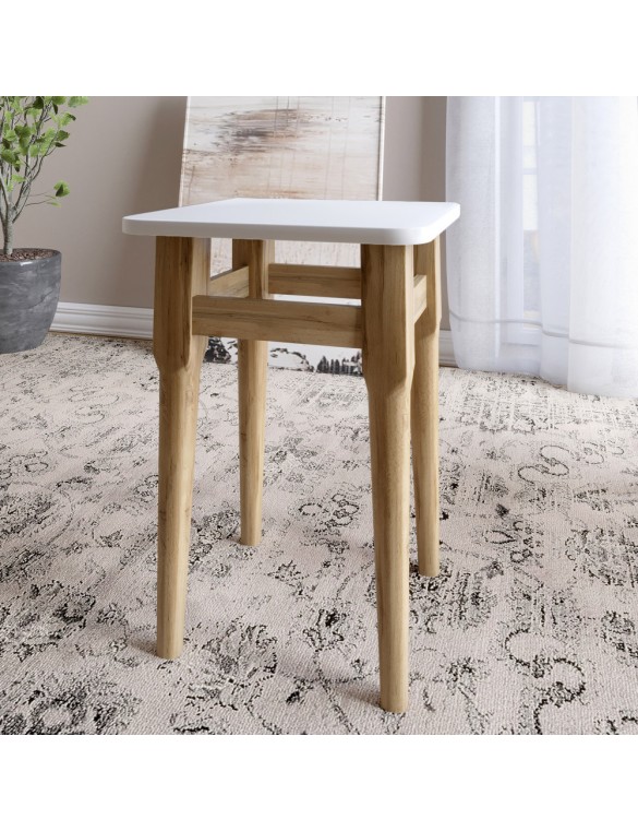 2 табурети на кухню Маямі кромка ПВХ 2 мм Німфея Альба (білий) (LION-041256) ТОП