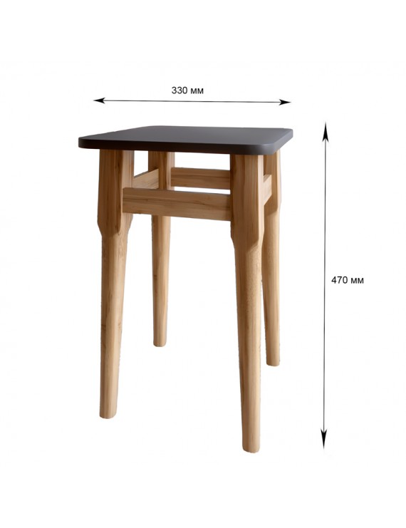 2 табурети на кухню Маямі кромка ПВХ 2 мм Німфея Альба (білий) (LION-041256) ТОП