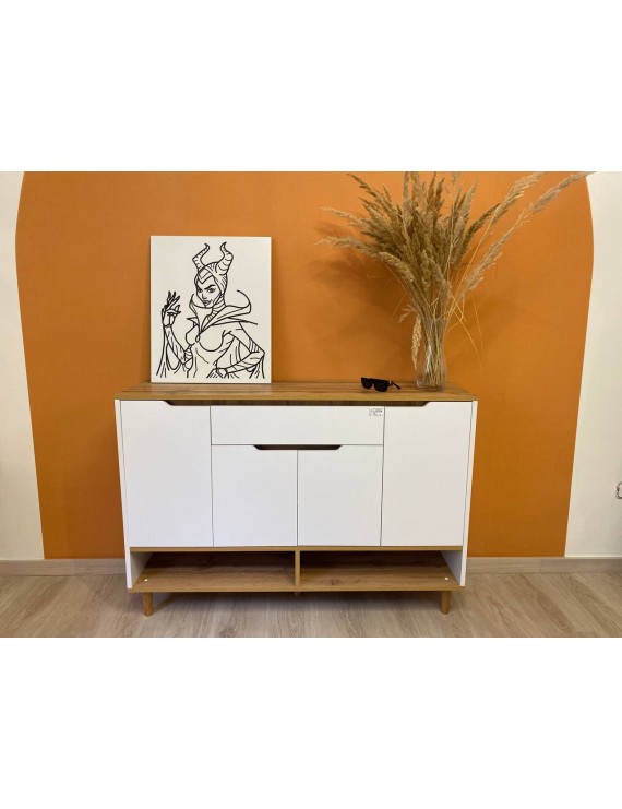 Тумба для взуття у передпокій LION Салліван Тумба-2 Антрацит (LION-041118) ТОП